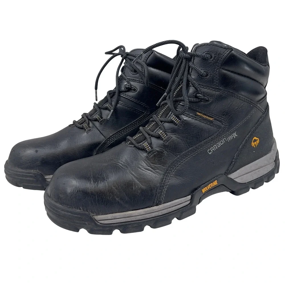 Wolverine Mens CarbonMax Work Boots Black Waterproof Safety Toe W10304 Size 14M